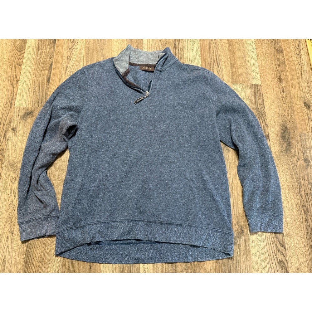 Tasso Ella Sweater, Men's Size Medium, Blue, 1/4 Zipper, Pullover, Long Sleeve